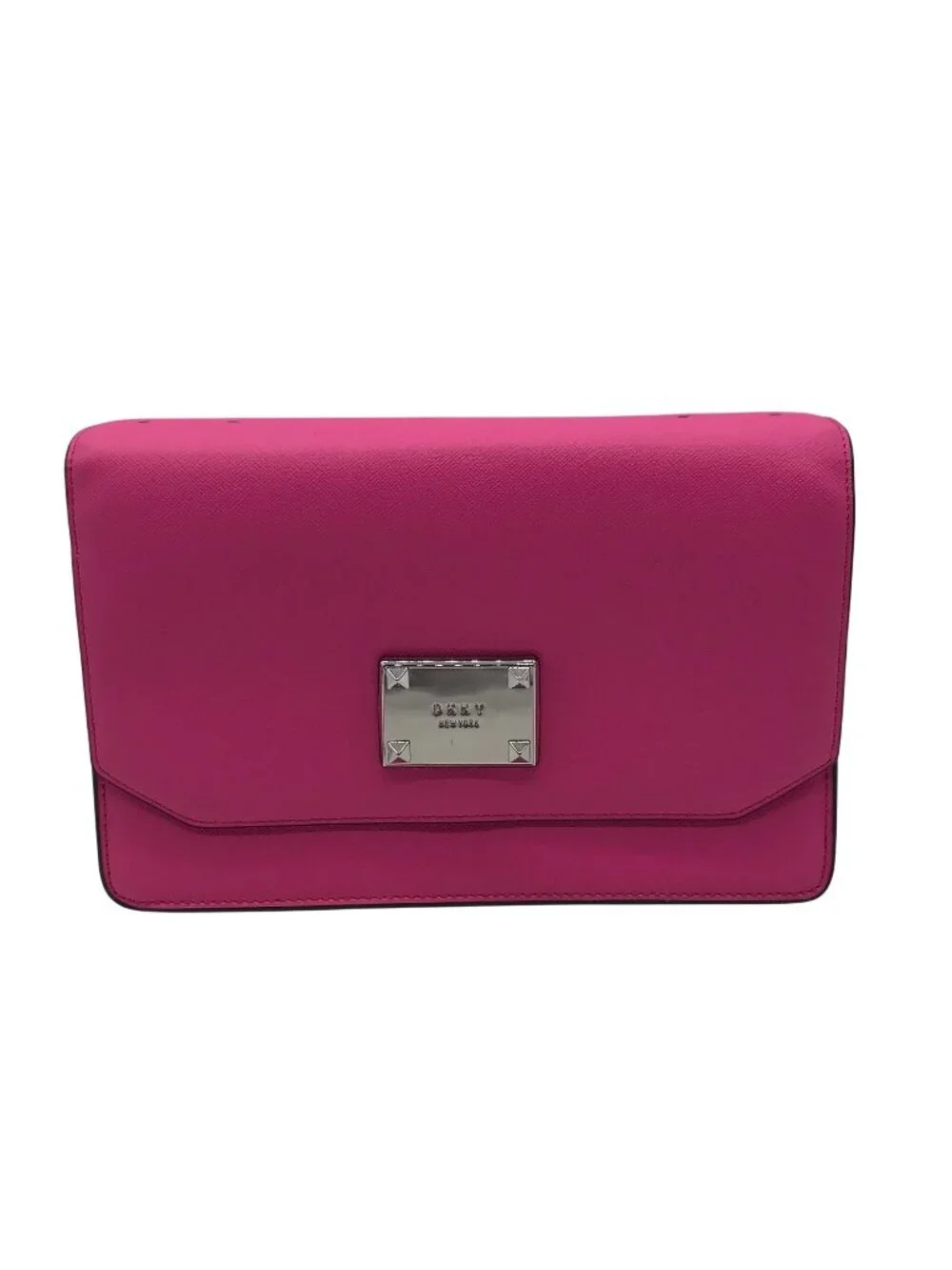 DKNY Pink Perla Large Flap Crossbody Bag